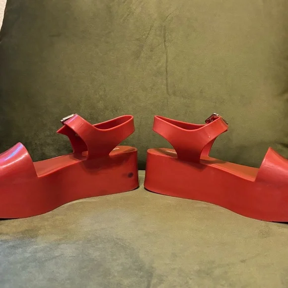 Melissa Mar Red Sandals 8 - Picture 5 of 12